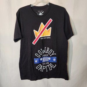 Not My King T-Shirt Size XL Cowboy Capital Jeep Club 100% Cotton
